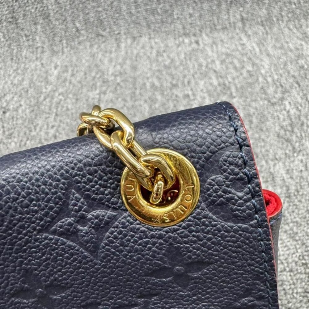 Louis Vuitton Vavin Navy Monogram Leather Shoulder Bag 1350-062825 - Picture 9 of 15